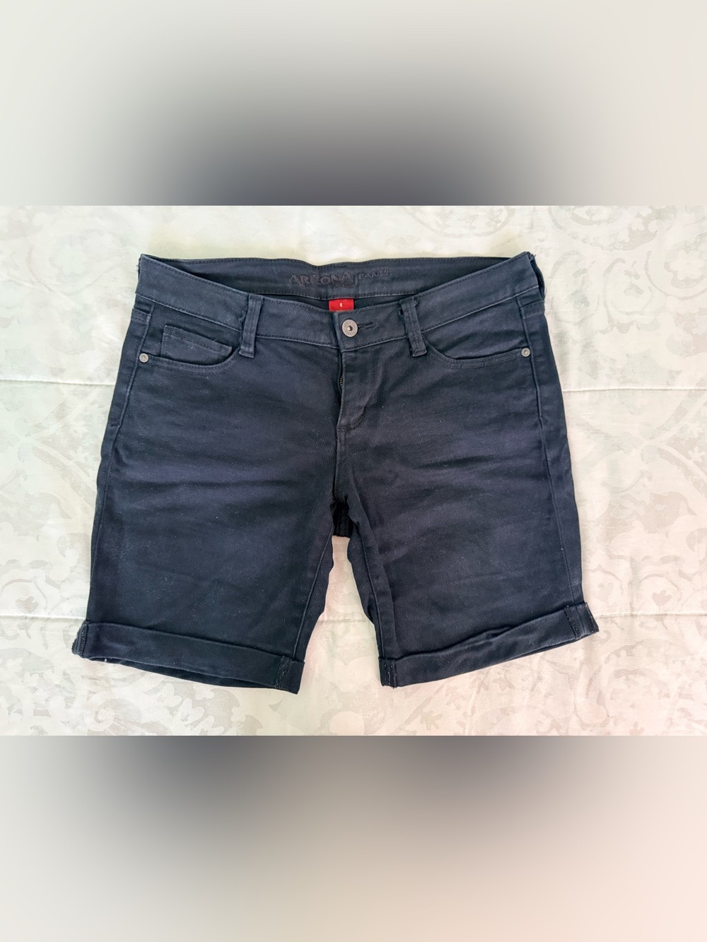 Arizona Jean Company Women's light black Roll-Cuff Bermuda Shorts